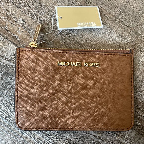 Brown Michael Kors Card Holder Wallet NWT - Picture 1 of 2